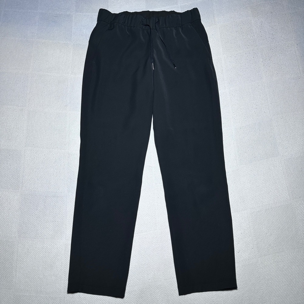Lululemon On the Fly Pants Womens 6 Woven 27" High Rise Drawstring Black W5BPMS